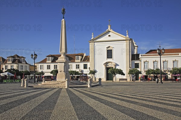 Praca do Marques de Pombal square in Vila Real de Santo Antonio, Algarve, Portugal, Europe