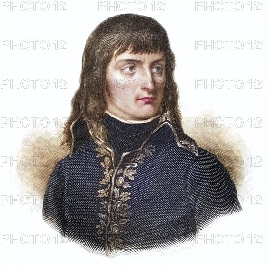 Napoleon Bonaparte (1769-1821) c. 1800, Emperor of France from 1804, engraving, historical,