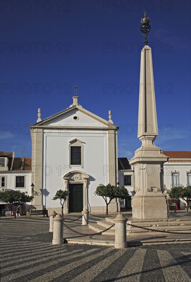 Praca do Marques de Pombal square in Vila Real de Santo Antonio, Algarve, Portugal, Europe