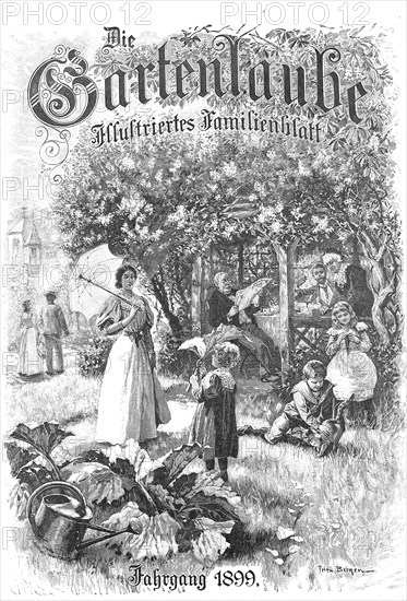 Title page of the Gartenlaube 1899, a forerunner of modern illustrated magazines, Historical,