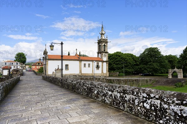 Saint Anthony of the Old Tower Church and the Roman and Medieval bridge, Ponte de Lima, Minho,