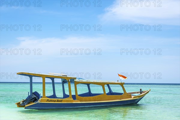 Traditional old excursion boat, sea, blue, ocean, colourful, wooden boat, excursion, tropical,