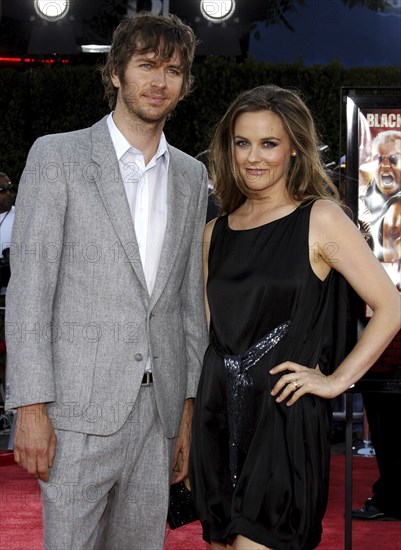 Alicia Silverstone and Christopher Jarecki at the Los Angeles premiere of 'Tropic Thunder' held at