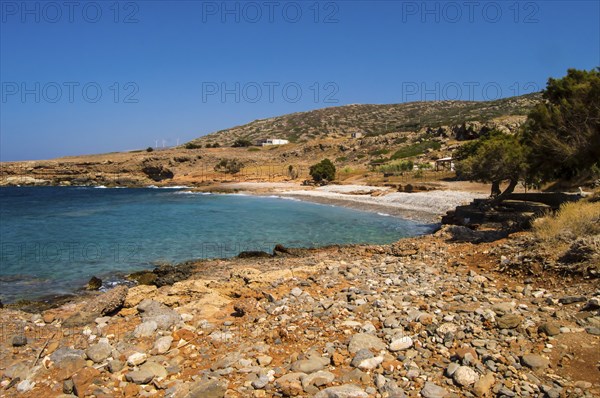 View of the beach of kato selles in the north east of the island of Crete.Grece