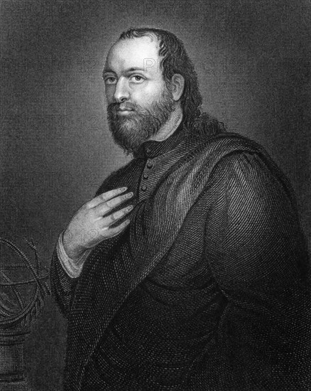 Kenelm Digby (1603-1665) on engraving from 1827. English courtier and diplomat. Engraved by R