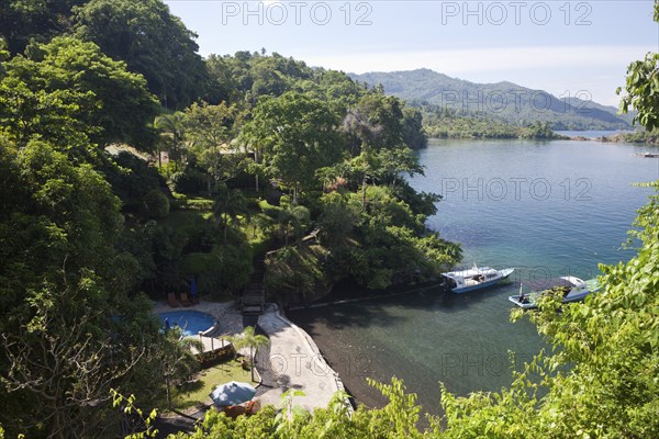 View from Lembeh Strait Resort, North Sulawesi, Indonesia, Asia