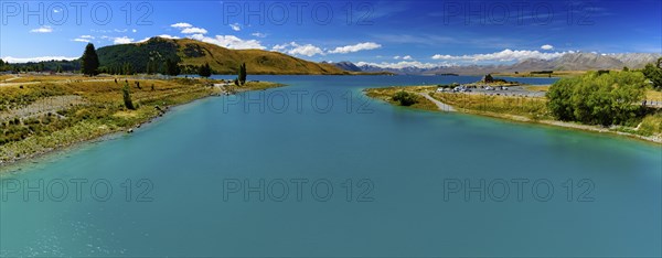 Panorama of Lake Tekapo in South Island, New Zealand, Oceania
