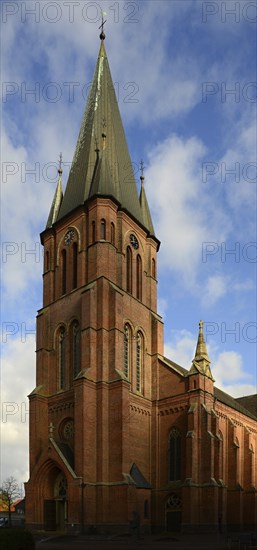 Historical Church in the Town Papenburg, Lower Saxony, Germany, Europe