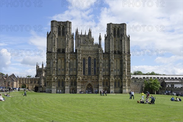 Cathedral Green, Wells Cathedral, Wells, England, Great Britain