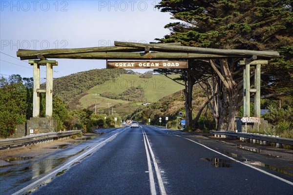 Memorial Arch at Eastern View on Great Ocean Road, Victoria, Australia, Oceania