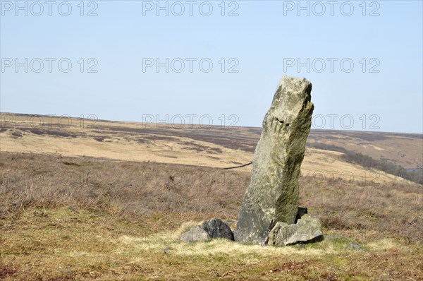 The greenwood stone a historic 16th century boundary marking the borders of midgley and wadworth
