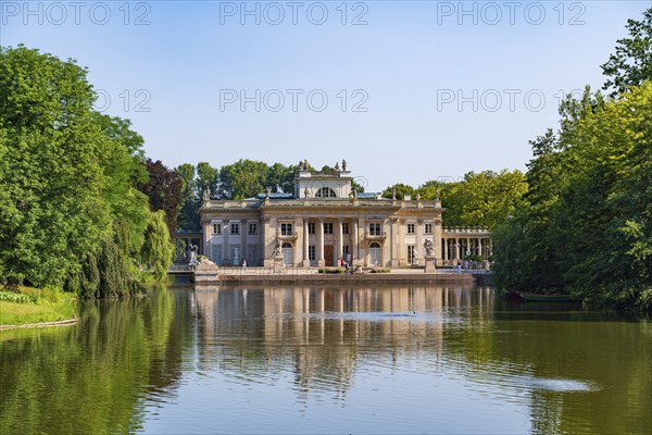 Palace on the Isle, know as the Baths Palace, in Royal Baths Park, Warsaw, Poland, Europe