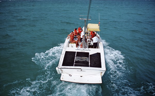 Parasailing boat, Punta Cana, Caribbean, Dominican Republic, Central America