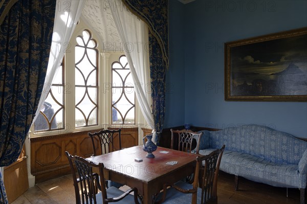 Blue Drawing Room, Schloss, St. Michaels Mount, Marazion, England, UK