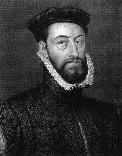 James Stewart, 1st Earl of Moray (1531-1570) on engraving from 1829. Engraved by H.Robinson and