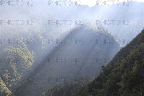Sikkim Mountains in India in twillight