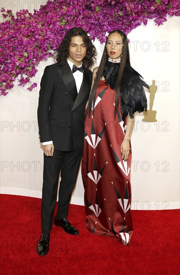 D'Pharaoh Woon-A-Tai and Quannah Chasinghorse at the 96th Annual Academy Awards held at the Dolby