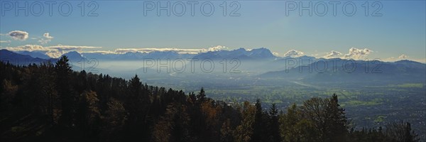 Panoramic view from the Pfänder into the Rhine Valley