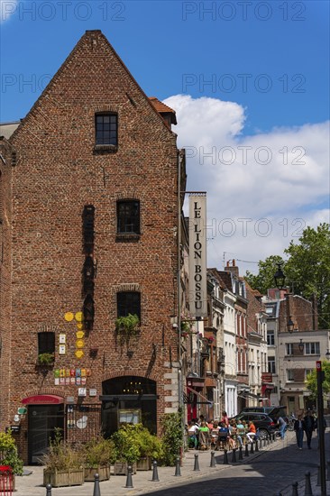 Street view with tourists at Lille, France, Europe