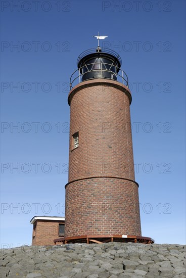 Lighthouse on the Hallig Langeneß, Schleswig-Holstein, Germany, Europe