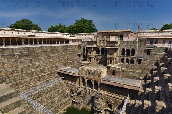 Chand Baori, a stepwell in Rajasthan, India, Asia
