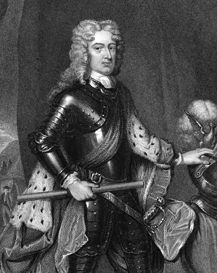 John Churchill, 1st Duke of Marlborough (1650-1722) on engraving from 1830. Prominent English