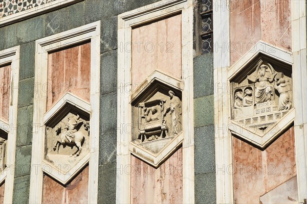 Florence, Italy. September 15, 2023.Decorations at the Florence Cathedral