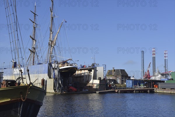 Den Helder, Netherlands. April 2023. Old schooners and tallships in Den Helder harbor