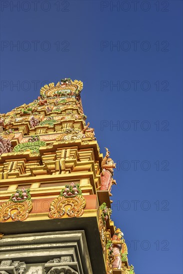 Den Helder, the Netherlands. December 2021. The colorful ornaments and decorations of a Hindu