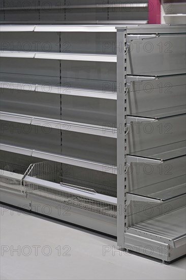 Empty shelf in grocerty store