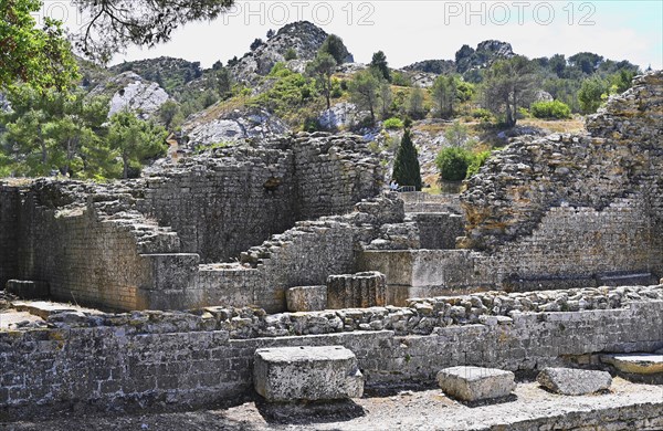 Ruins, excavation site, fragment