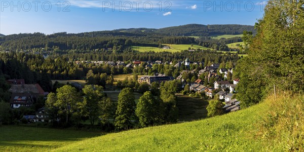View of the municipality of Hinterzarten, Baden-Württemberg, Black Forest, Germany, Europe