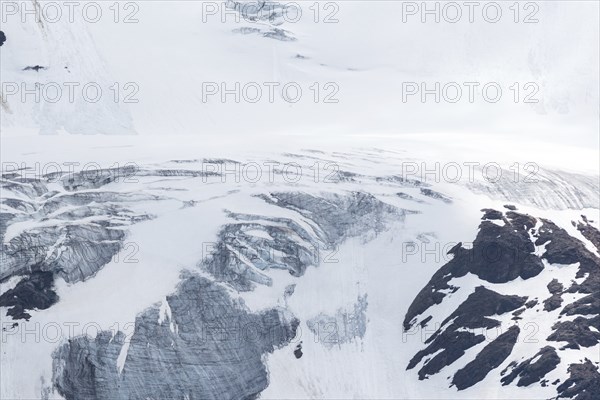 Glacier in the Stelvio National Park in South Tyrol at an altitude of 3000 metres