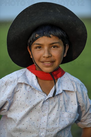 Young gaucho at Puesto Mingo, portrait, Esteros del Iberá, at Concepción del Yaguareté Corá,