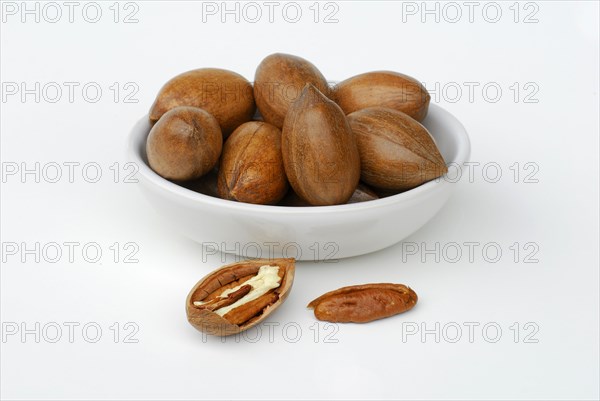 Pecans in a bowl (Carya illinoinensis)