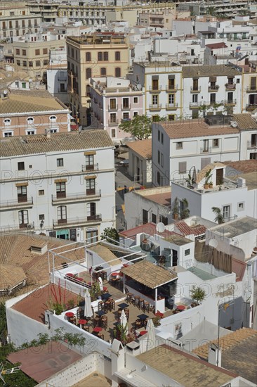 Old Town houses, Eivissa, Ibiza Town, Ibiza, Balearic Islands, Spain, Europe