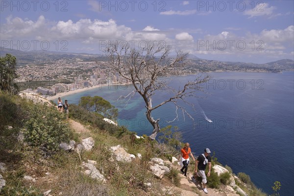 Coast at Calp with the Playa Levante beach, from Peñón de Ifach rock, Calp, Costa Blanca, Alicante