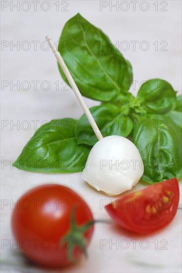 Mozzarella ball and tomato, tomato