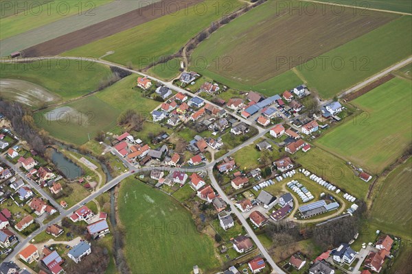Aerial view of the area around Neumarkt in der Oberpfalz, Bavaria, Germany, Europe