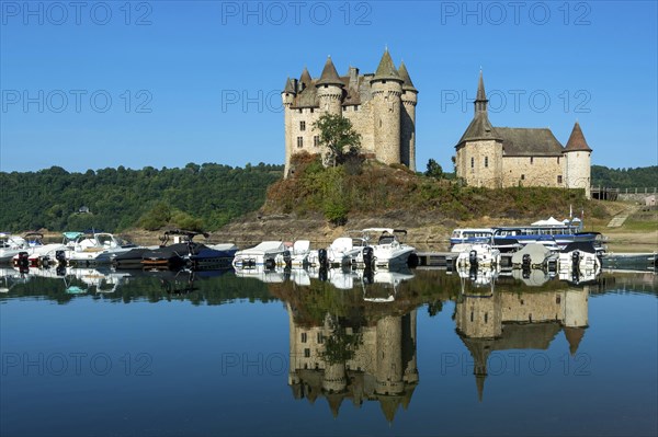 Lanobre. The 13th century Chateau de Val, which has been modified several times, is the property of