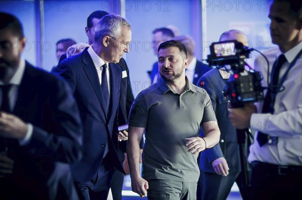 Ukrainian President Volodomyr Zelensky and NATO Secretary General Jens Stoltenberg, pictured on