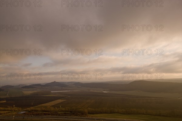 Panorama with Wachsenburg in Thuringia