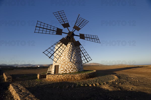 Fuerteventura, Canary Islands, Windmill in Tefia, Spain, Europe
