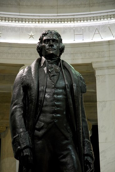Statue of Thomas Jefferson, DC, Jefferson Memorial, Washington D.C., USA, North America