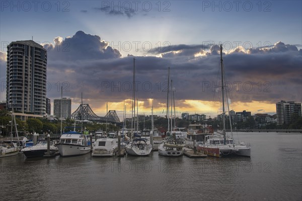 Yacht harbour in the CBD of Brisbane, Queensland, Australia, Oceania