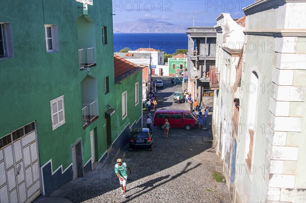 Picturesque old town with colonial buildings. San Felipe. Vulcano Fogo. Fogo. Cabo Verde. Africa