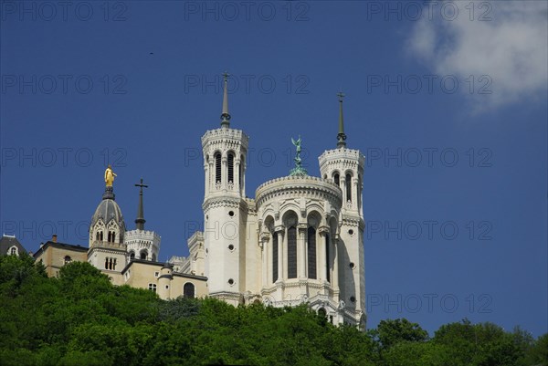 Sanctuary Basilica Notre-Dame de Fourviere, Lyon, Rhone-Alpes, France, Europe