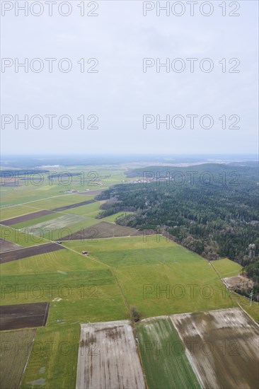 Aerial view of the area around Neumarkt in der Oberpfalz, Bavaria, Germany, Europe