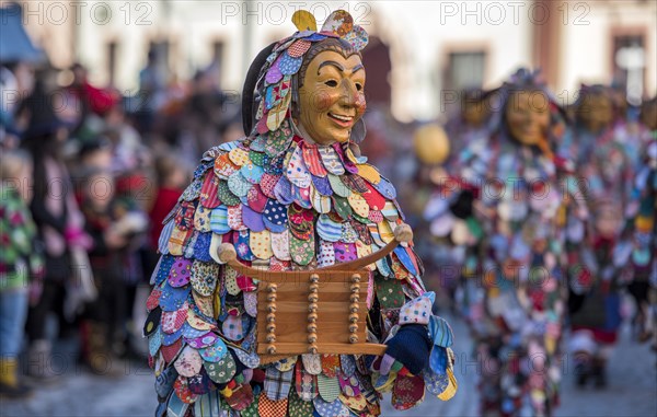Spättlehansel on the carnival procession, Big Fasendumzug, Alemannic Fasnacht, Gengenbach,