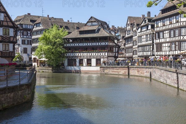 Half-timbered houses in the Tanners' Quarter on the Ill, La Petite France, UNESCO World Heritage
